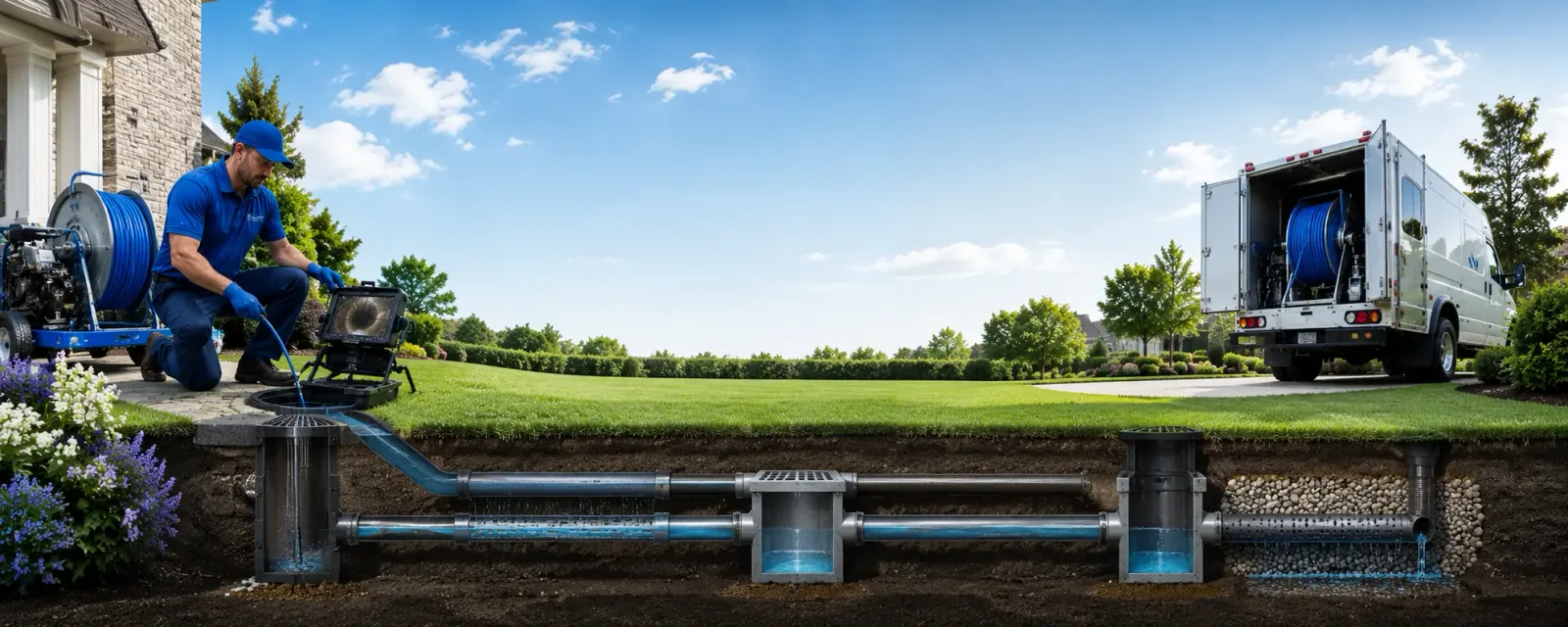 Outdoor drain cleaning information for Smock, PA